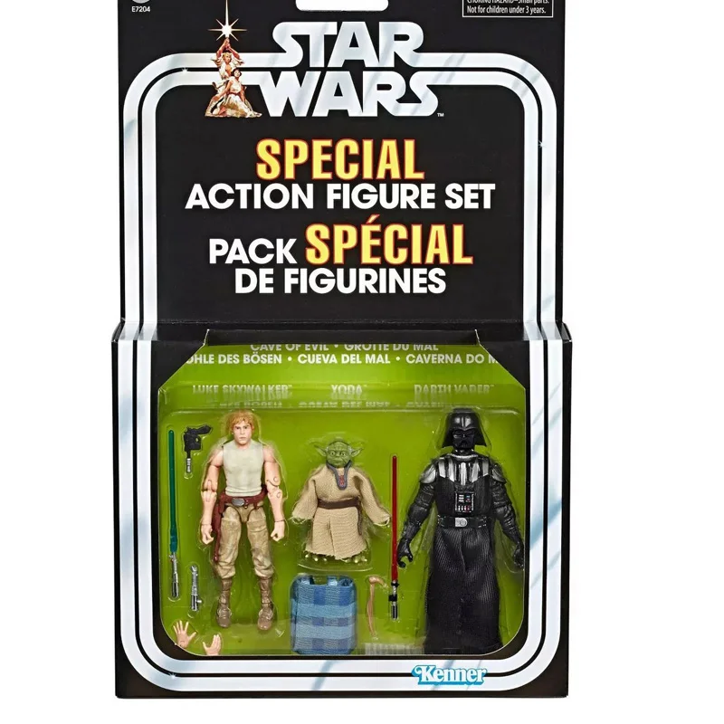 

3Pcs/set Hasbro Star Wars 3.75 Inch Luke Skywalker Darth Vader Yoda Master Action Figures Dolls Model Collection for Kids Gift