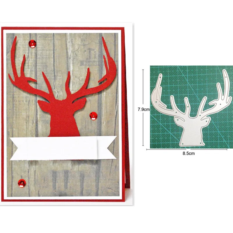 

Metal Cutting Dies Cut Mold Animals Deer Christmas Dies Decoration Scrapbook Paper Craft Knife Mould Blade Punch Stencils Dies