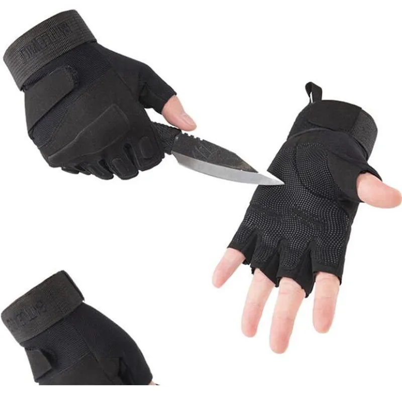Тактические перчатки для езды на мотоцикле фитнеса полупальцев спецназ боевые