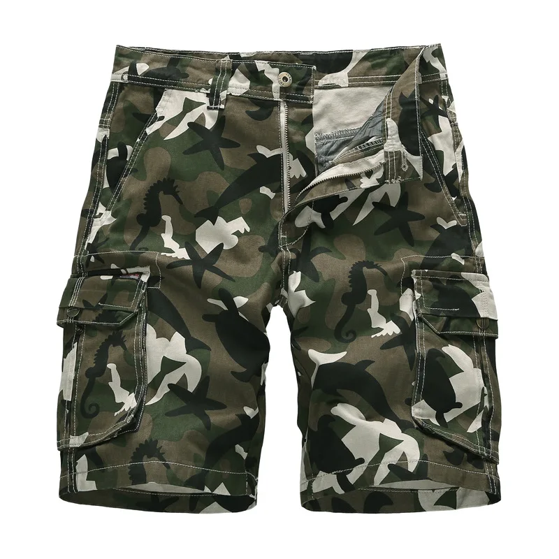 

Men's new leisure travel beach wind tooling camouflage shorts, foreign trade sports pants, men's five-point pants