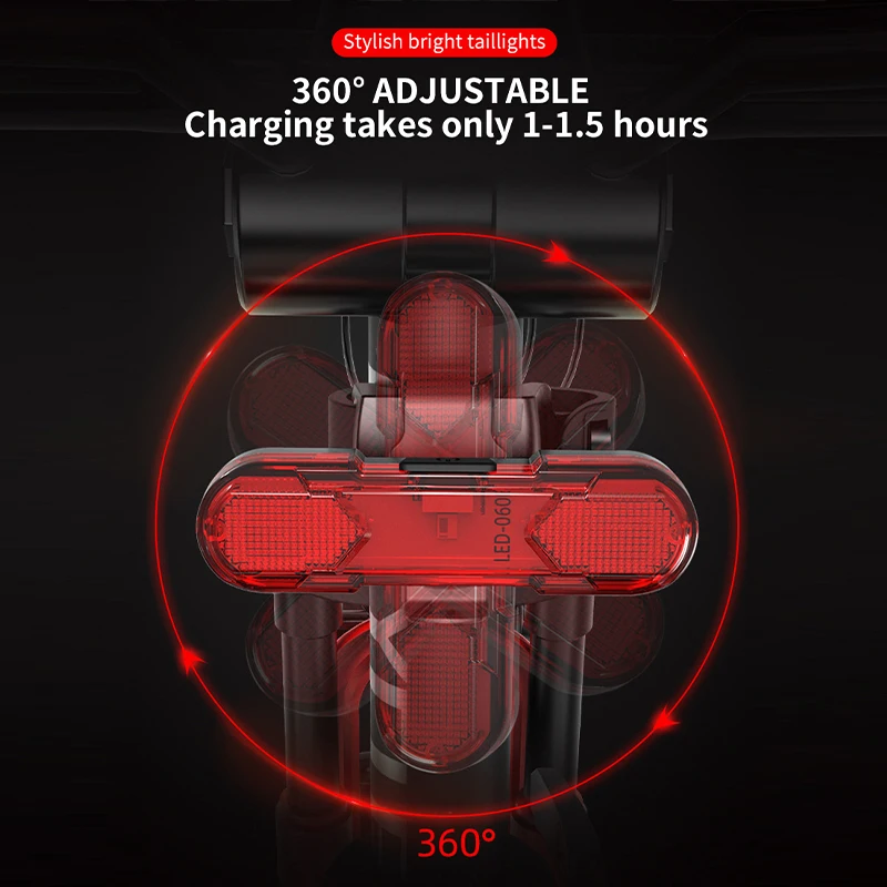 Передсветильник и задний фсветильник для велосипеда с зарядкой от USB | Спорт