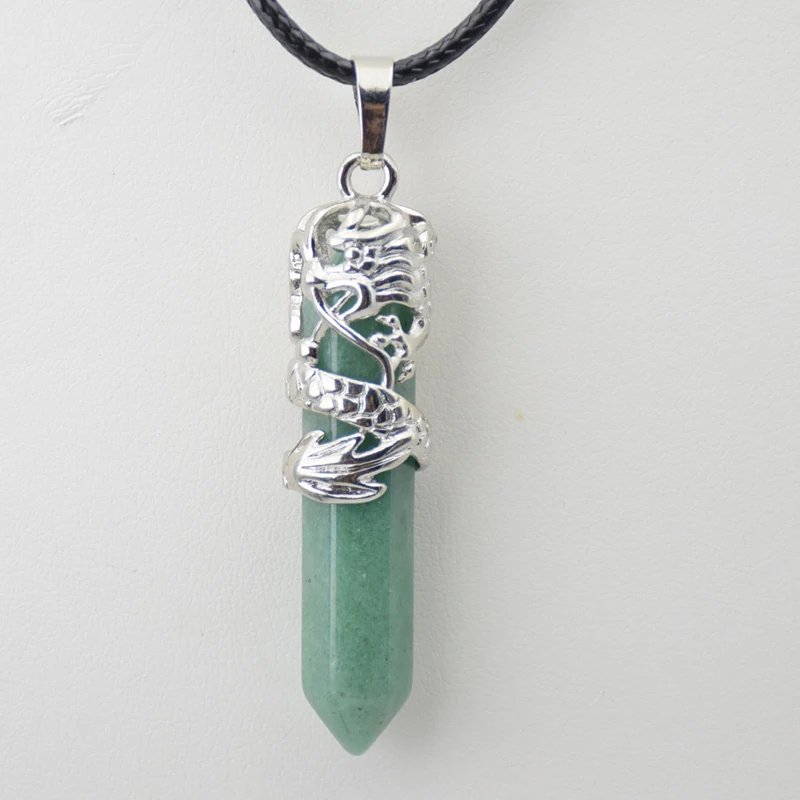 Натуральный хрустальный камень шестигранная призма ЭТНИЧЕСКАЯ подвеска