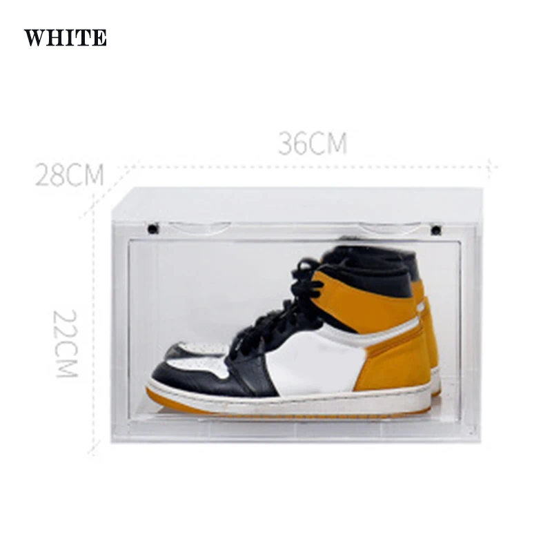 

Sneaker Shoe Box Acrylic Sneaker Display Box Shoes Storage Case Organizers Stackable Foldable LB88