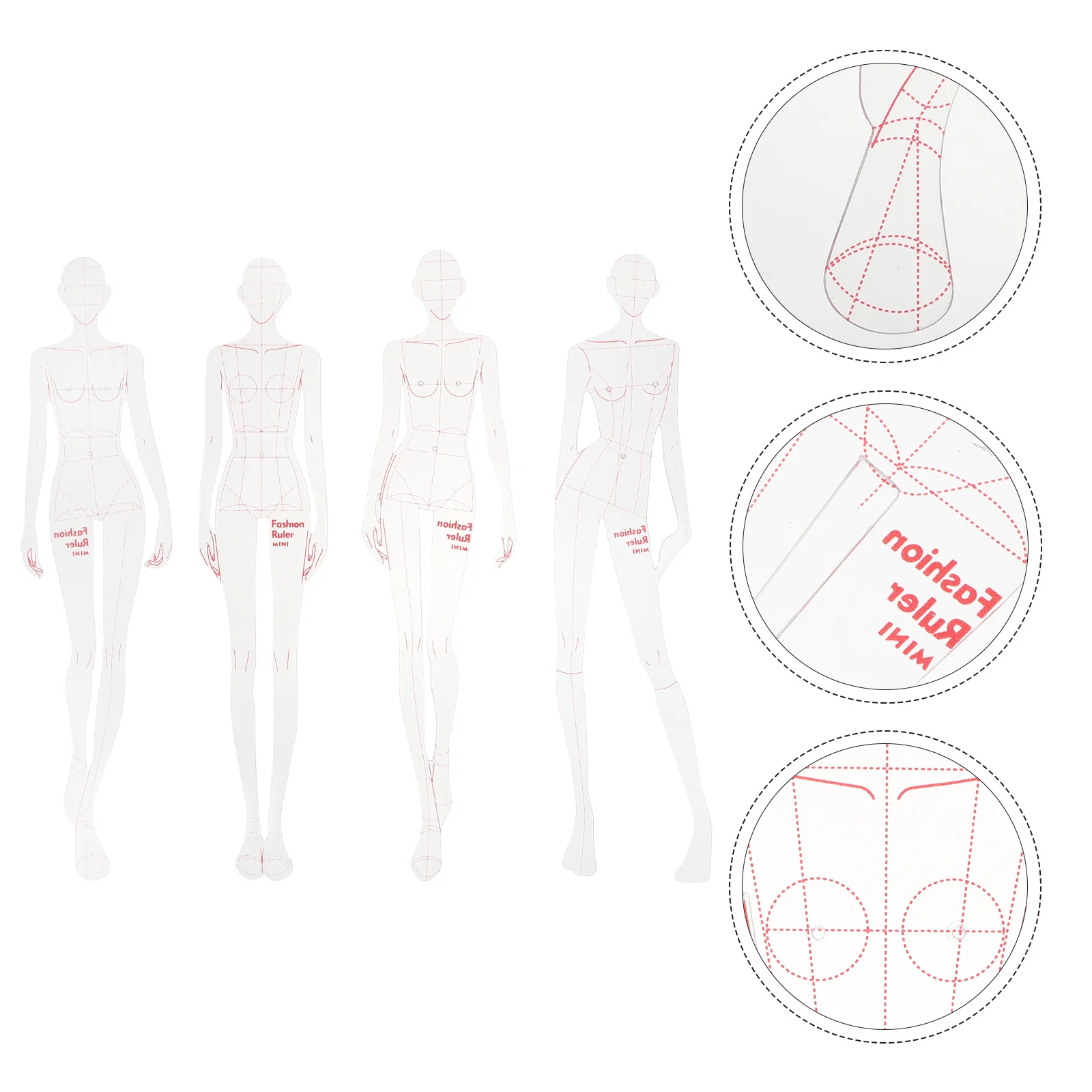 

1 Set Female Drawing Template Ruler Sewing Humanoid Design French Curve Rulers