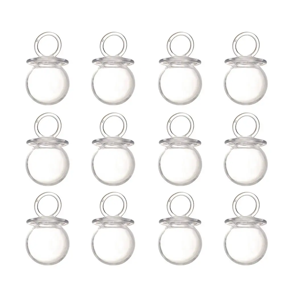 

12Pack Fillable Pacifier Shape Baby Shower Candy Box Bottle Party Favors