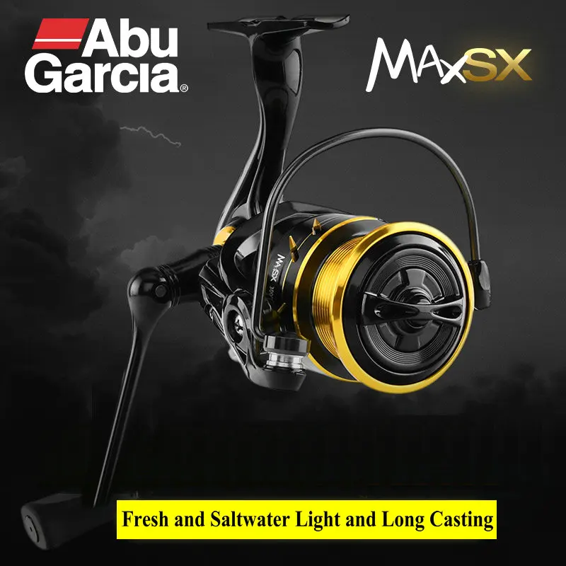 

100% New Original Abu Garcia MAX SX Spinning Fishing Reel 5.0:1 / 6.2:1 7+1BB Max Drag 8kg Saltwater Fishing Reel Inshore Off