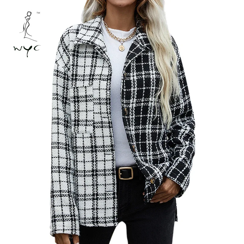

Куртка женская с длинным рукавом, модный пиджак в стиле пэчворк, повседневная верхняя одежда, черный и белый цвета, на весну