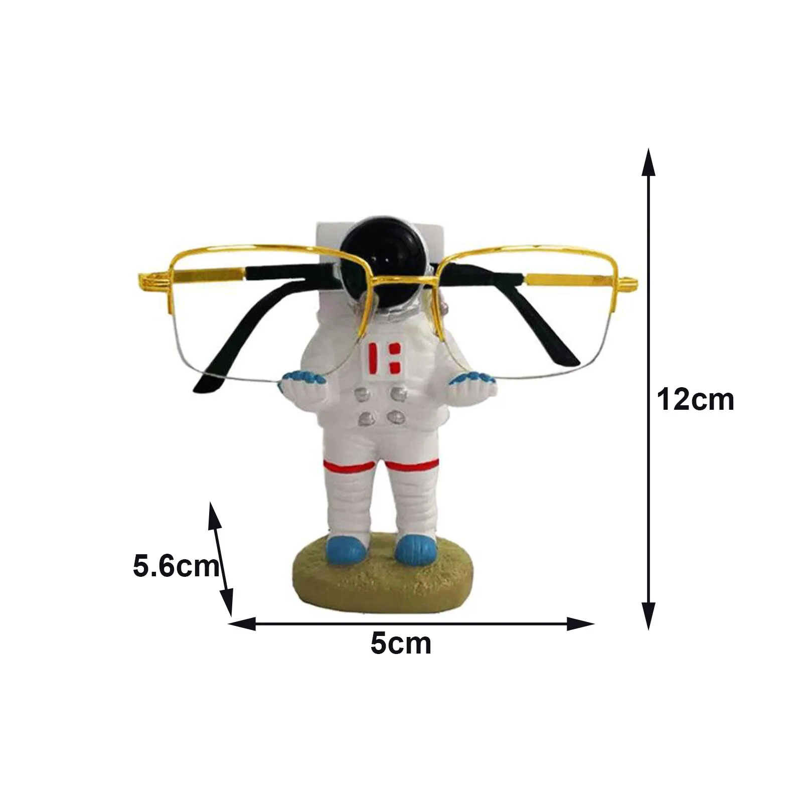 

Glasses Frame Display Stand Resin Astronauts Display Ornaments Flat Bottom Spaceman Bracket Home Office Desk Decoration