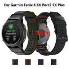 Спортивный нейлоновый ремешок для часов Garmin Fenix 6X, 6, 6S Pro, 5X, 5, 5S Plus, 3 HR, быстросъемный wirstband, 20 мм, 22 мм, 26 мм