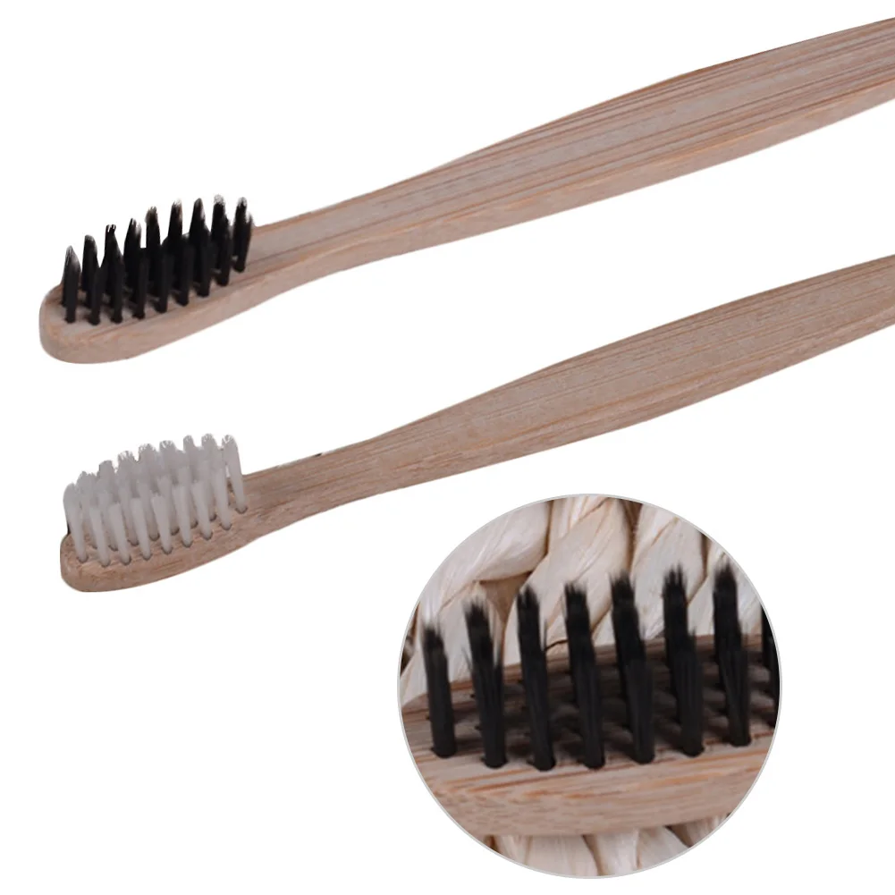 Горячая двойная ультра мягкая зубная щетка бамбуковый уголь Зубная для ухода
