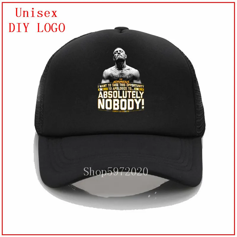 Бейсболка Conor McGregor мужская с принтом никто Кепка от солнца козырьком для лета |