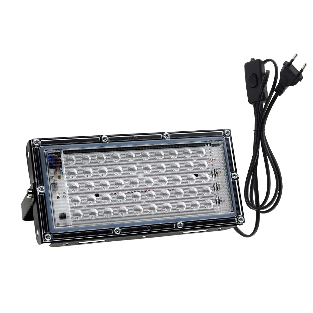 

UV Flood Light Fluorescent Stage Lamp 50W UV Curing Party Stage Blacklight for Parties Curing Glue 395nm Halloween lights