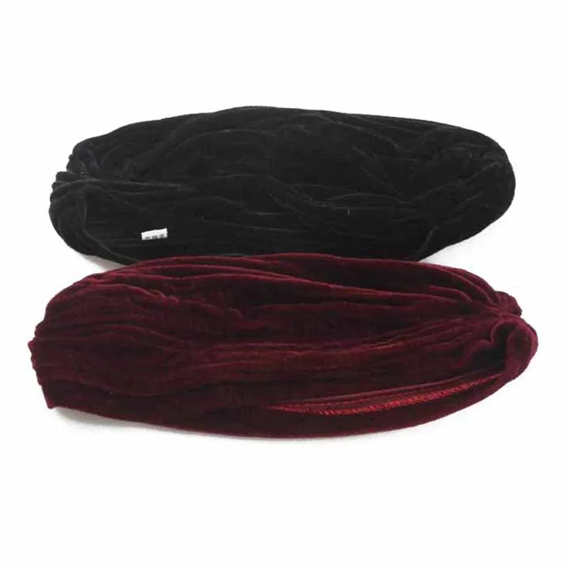 Женские шапки-тюрбаны забавные шапки с запахом из Индии женские зимние бархатные