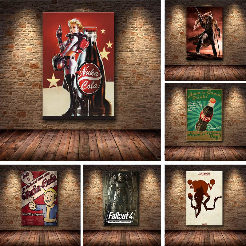

Drawing Core Wall Stickers Fallout Game Poster and Print Wall Art Canvas Printing Wall Art Pictures for Bedroom Print Decorative