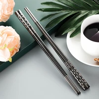 laser engraving chopsticks 304 stainless steel japanese chinese chop sticks korean hollow anti scald reusable sticks