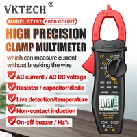 high precision lcd digital clamp meter dc ac ammeter current voltage automatic multimeter ohm capacitance resistance tester tool