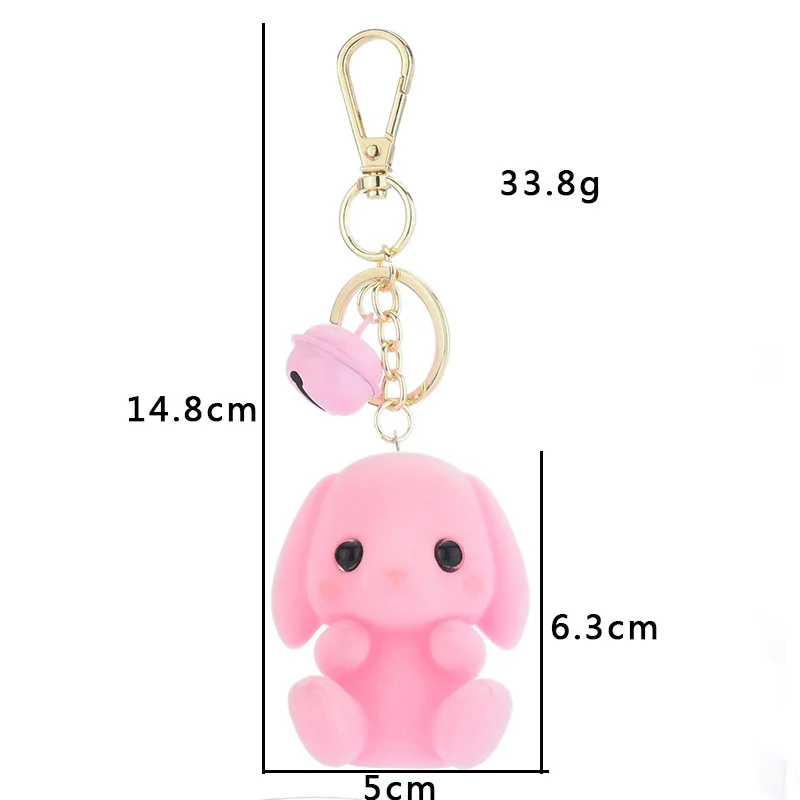 

Cute Cartoon Vinyl Bunny Doll Key Chain Backpack Pendant Key Chain Ring Lovers Christmas Gifts Children Birthday Gifts