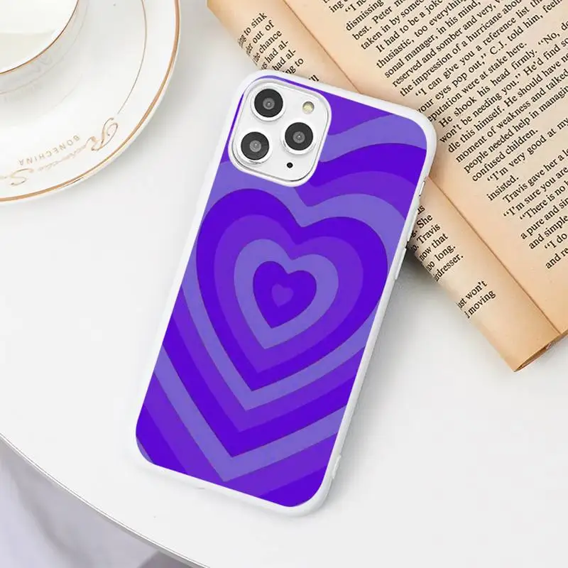 

Latte Love Coffee Heart Phone Case Candy Color White for iPhone 11 pro XS MAX 8 7 6 6S Plus X 5S SE 2020 XR