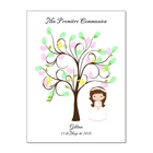 Qianxiaozhen, персонализированная холщовая фотобумага, гостевая книга сделай сам для девочек, сувенирные украшения для Первого Святого Причастия