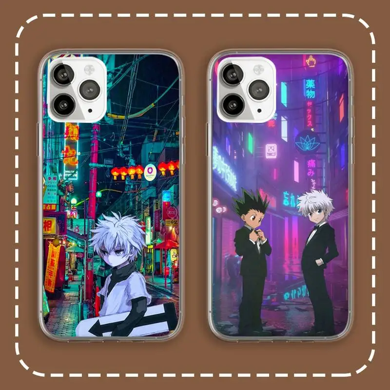 

Hunter X Hunter Killua Zaoldyeck Phone Case Transparent for iPhone 6 7 8 11 12 s mini pro X XS XR MAX Plus cover funda shell