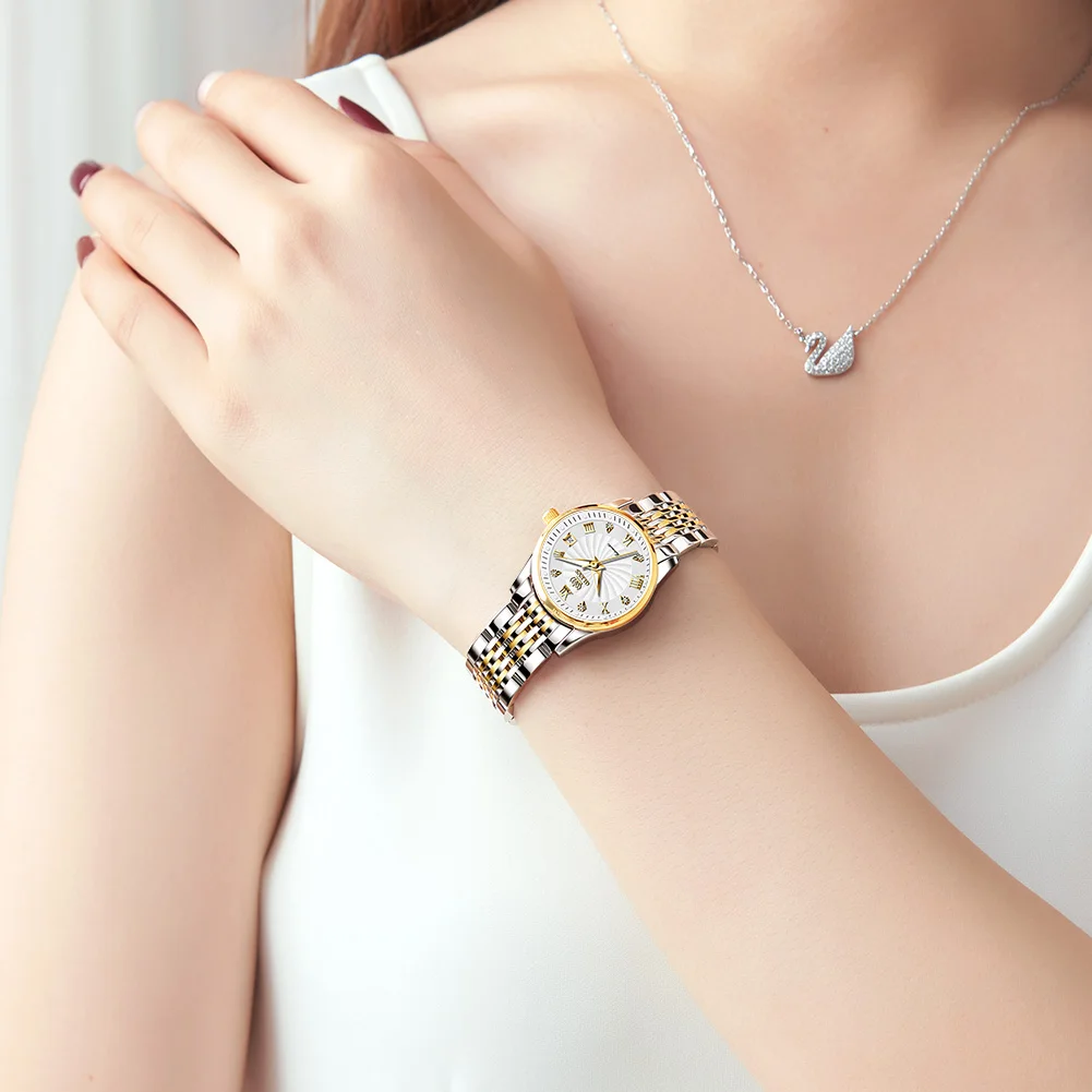 

OLEVS 6630 Women Watches Mechanical Watch Luxury Bracelet Wrist Wristwatch Elegant Ladies Automatic Clock Watch Relogio Feminino