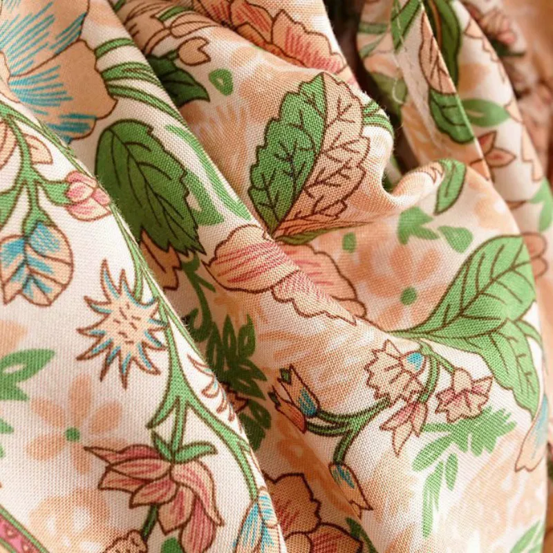 

Deep V Neck Sexy Beach Dress 2020 Summer Short Sleeve Floral Print Boho Dresses Holiday Bow Cute Chic Bohemian Dress Women