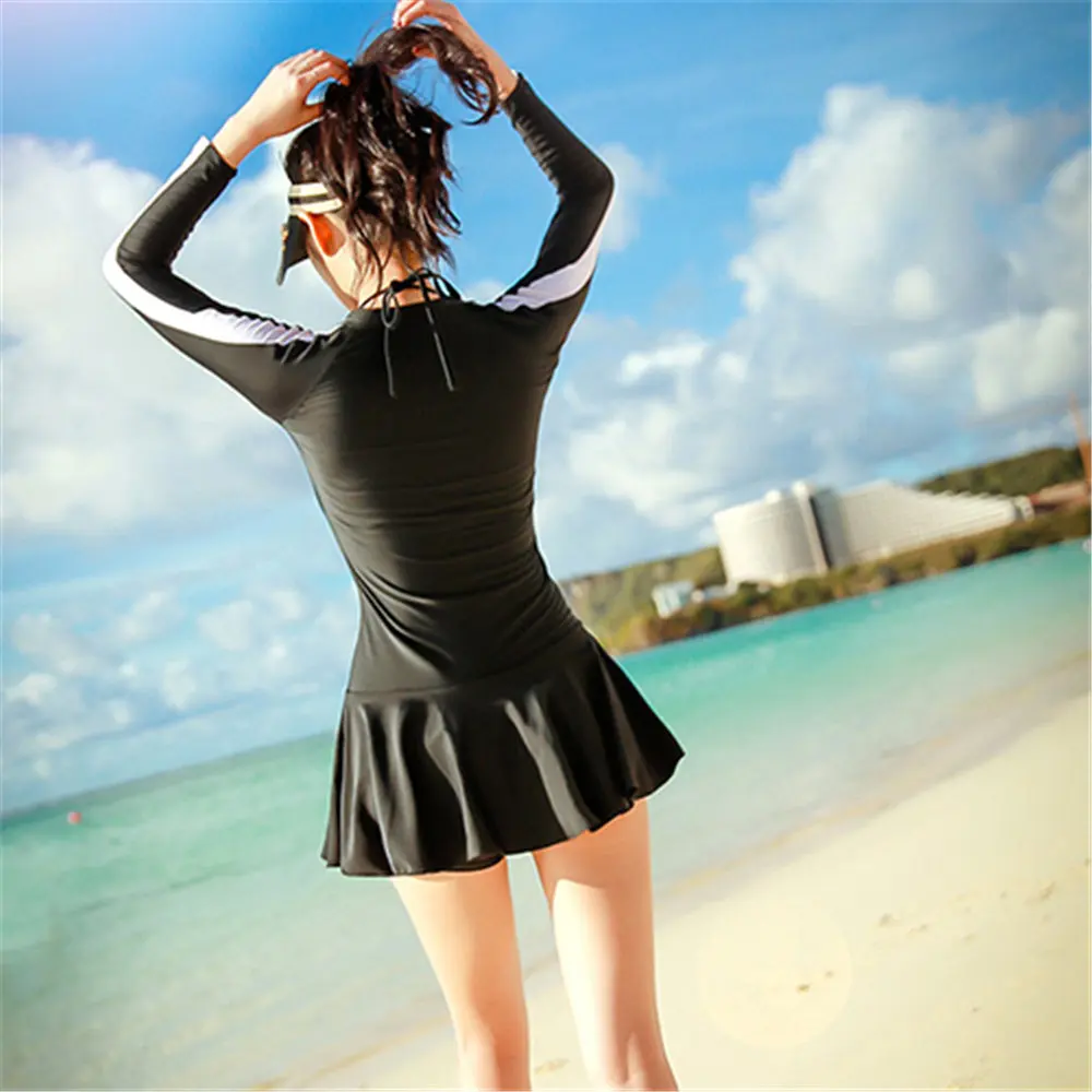 Женский слитный купальник с длинным рукавом цвет в ассортименте|Рашгард| |