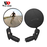 west biking bicycle rear view mirror 360 rotate adjustable back sight reflector 17 22mm mtb bike handlebar mirrors accessories