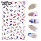 Новинка 1 шт. 3D цветы клеящиеся ногти, ультра тонкий наклейки на заднюю панель клей кончиками пальцев украшения F728