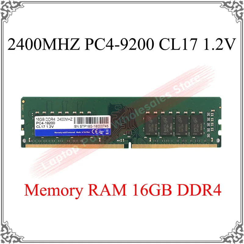 Память RAM 16GB DDR4 2400MHZ PC4-9200 CL17 1 2 V STP16G-18000745 ddr 4 PC памяти для настольных ПК ноутбука |