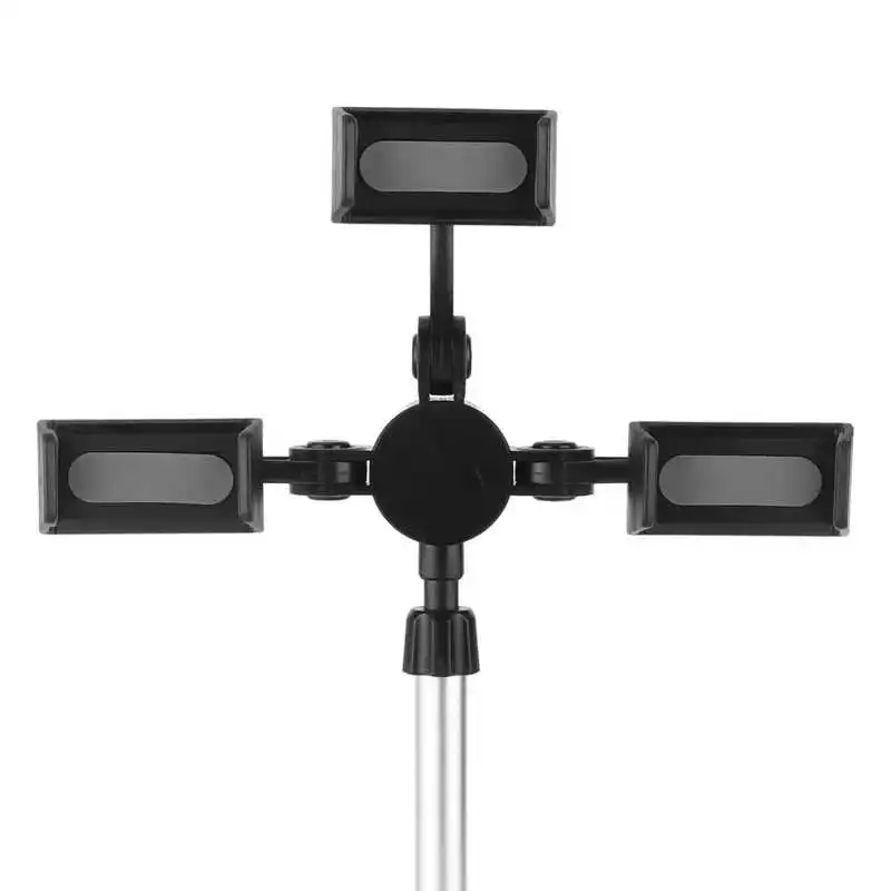 

Phone Clip Stand with Clips Durable Sturdy Adjustable Phone Holder Plastic + Alloy for Selfie Desktop Live Broadcasting Indoor