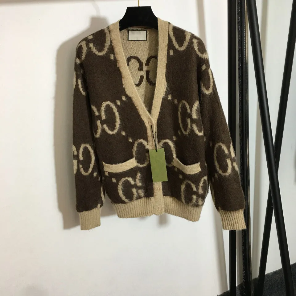 

Женский трикотажный кардиган на пуговицах, черный Свободный Повседневный Кардиган оверсайз с длинным рукавом и V-образным вырезом, Осень-зи...