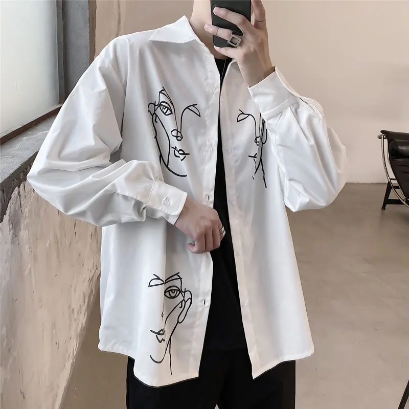 

XITAO Print Pattern Blouse Fashion New Women Single Breast Full Sleeve 2021 Spring Autumn Casual Style Elegant Shirt ZY5234