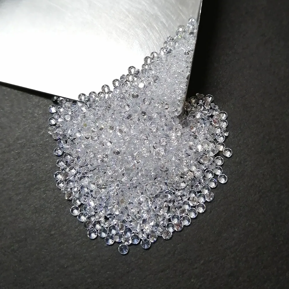 

500pc/Bag Free Shipping Clear Cubic Zirconia Hearts and Arrows Cut 1mm 1.25mm 1.5mm (0.8-2.0mm) Synthetic CZ Gemstone