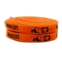 60 180cm newest man orange printed doulbesilk shoelaces 8mm flat laces applicable to superstars shoes accessories