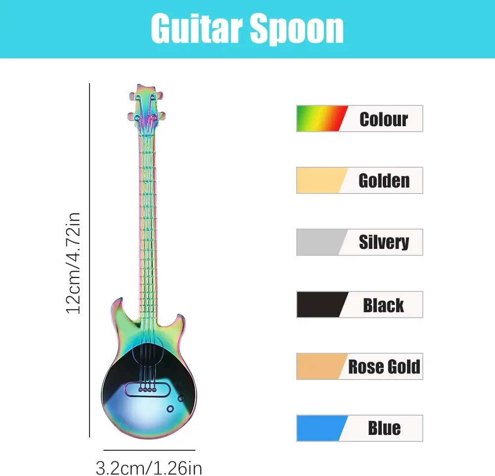 Кофейные ложки Нержавеющая сталь музыкальный кофейные ложечки чайные для