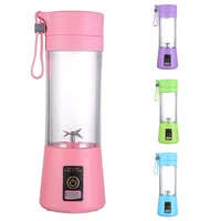 electric portable juicer blender cup fruit mixer with six blades in 3d 400ml usb rechargeable juice blender
