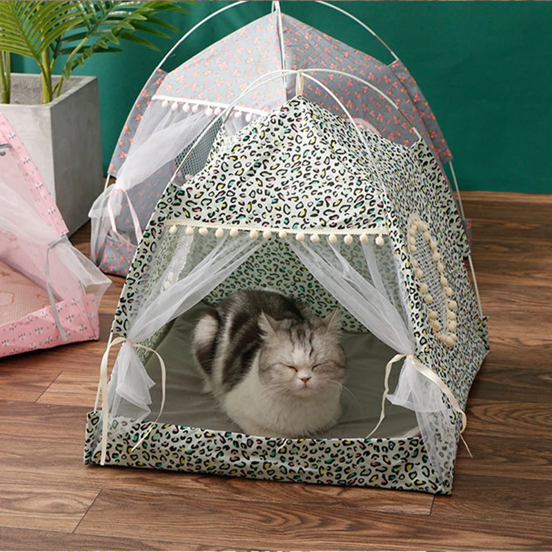 

2023 Pet Tent Bed For Cat House Cozy Products For Pet Accessories Nest Comfy Calming Cat Beds For Small Dogs Chihuahua Tent