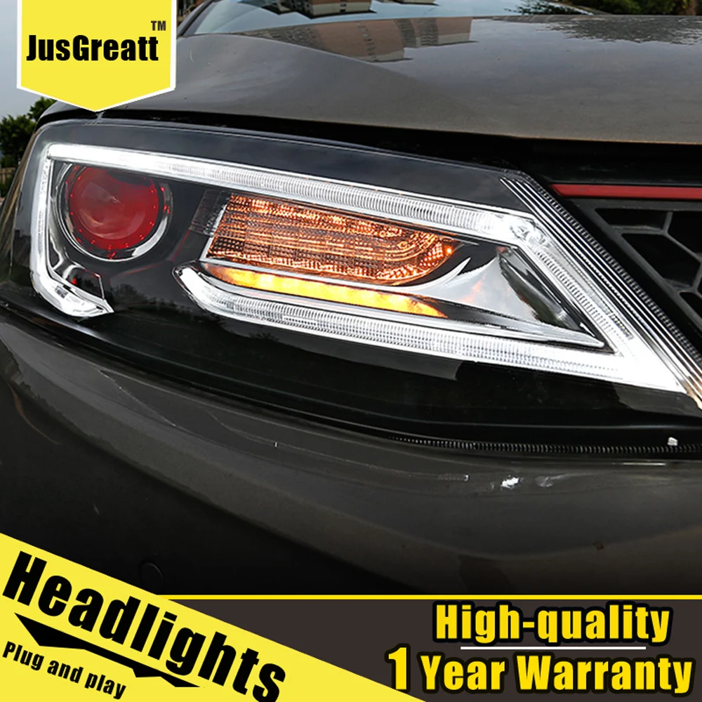 Пара для VW jetta светодиодный фары 2012 2018 HID Глава лампы Bi Xenon ксенона луча
