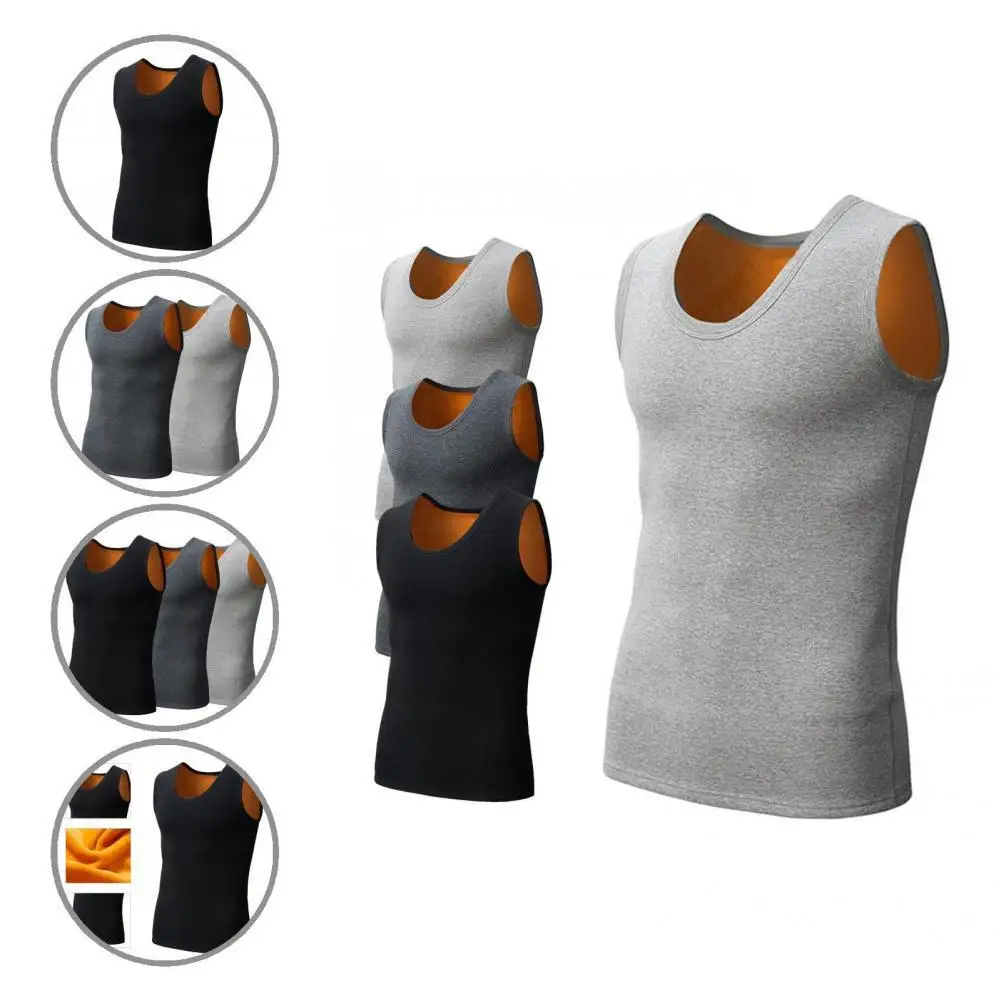 

Waistcoat Plush Slim Solid Color Double Sided Plush Men Underwaist