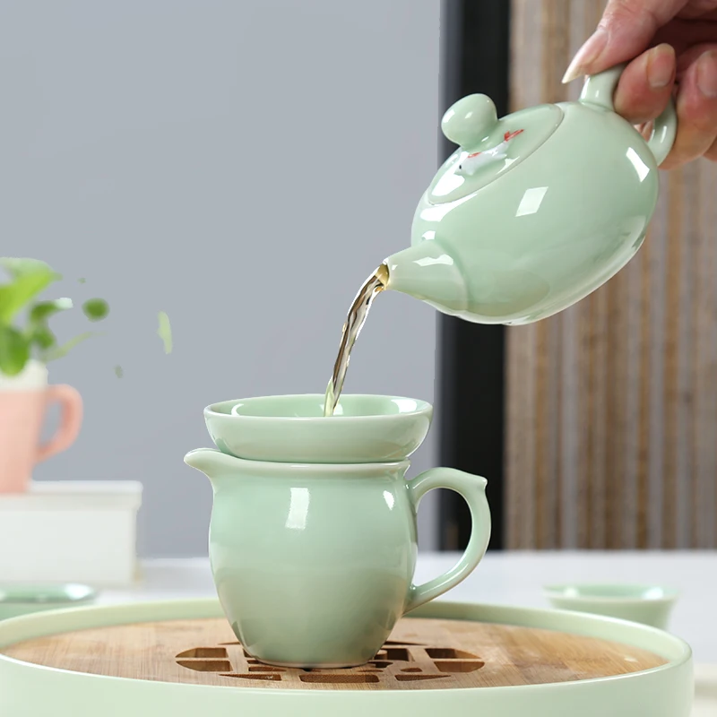 Керамический чайный набор Longquan Celadon аквариум горшок кунг фу миска чайная чашка |cup