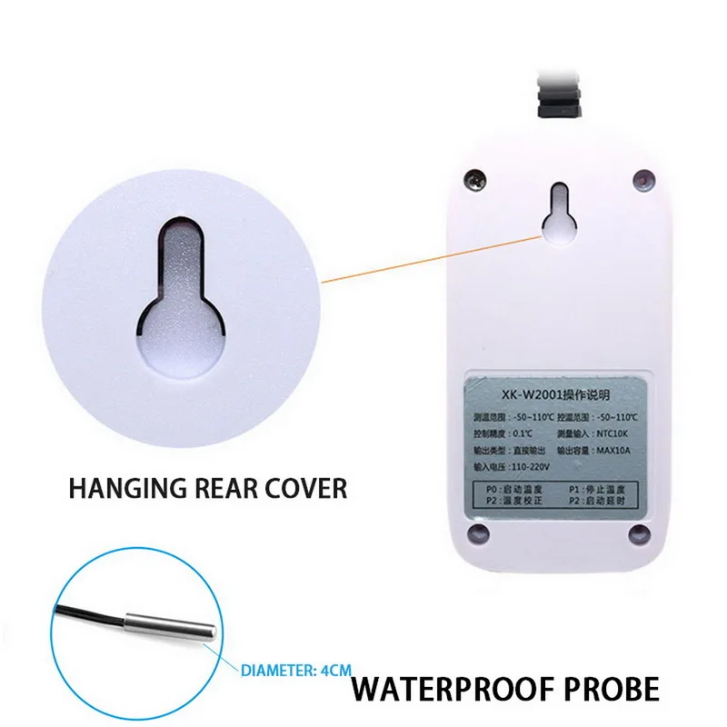Цифровой регулятор температуры датчик выхода NTC термостат вилка ЕС/США |