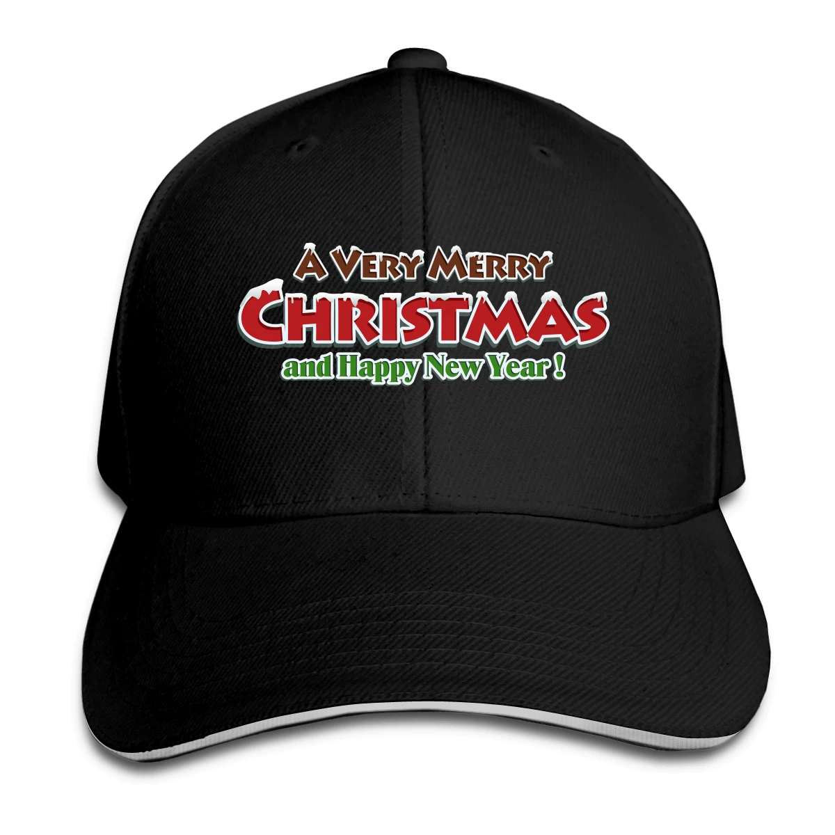 

Merry Christmas Happy New Year Decoration T mens womans Fashionable breathable Sun Caps