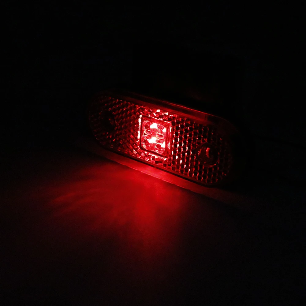 4/6/10Pcs 4 LED 12V 24V Side Marker Light Turn Signal Rear Tail Clearance Lamp Car Truck Tractor RV Trailer Lorry Pickup Bracket |