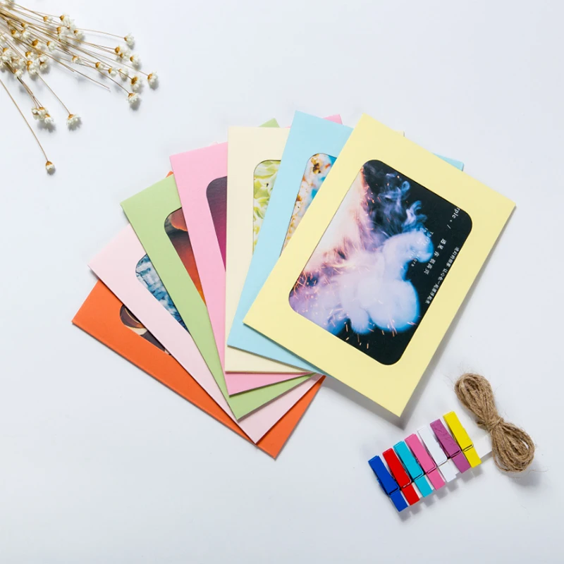 Комбинация DIY крафт бумаги фоторамки подвесная настенная рамка для фотографий и