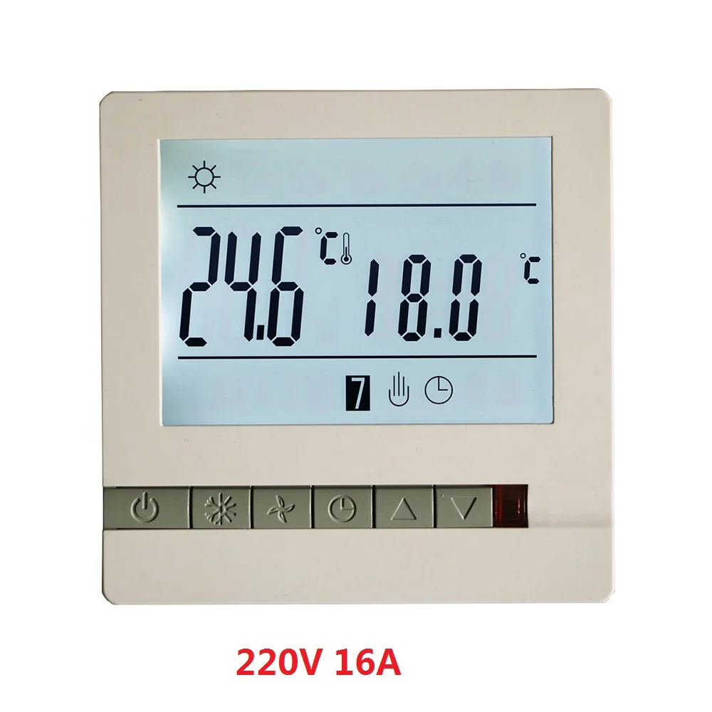 16A for Electric Большая Акция 220V 16A lcd программируемый комнатный термостат для подогрева пола комнатный регулятор температуры - Цвет: 16A for Electric