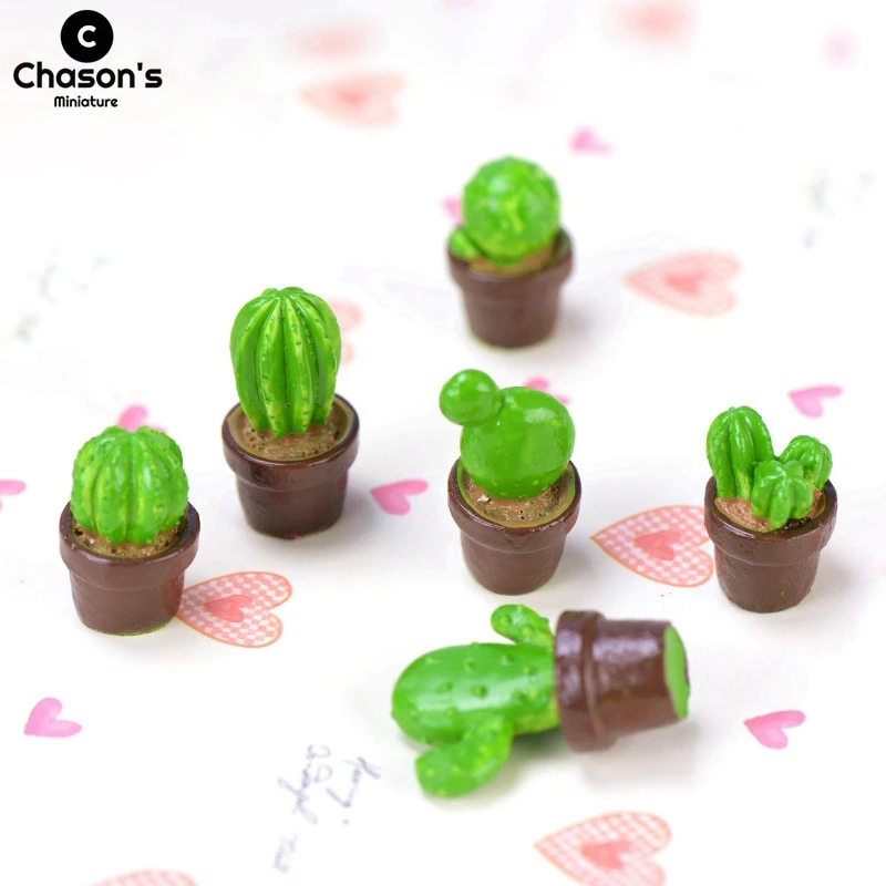 

DIY Succulent Plants Cactus Mushroom Love Doll House Miniatures Kawaii Lovely Cute Fairy Garden Home Decor Decoration Ornaments