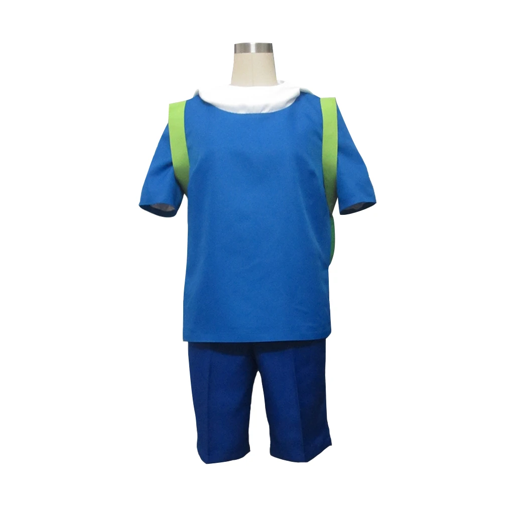 

Adventure Time Cosplay Costume Finn Blue Top Pants Backpack Outfit Suit L921