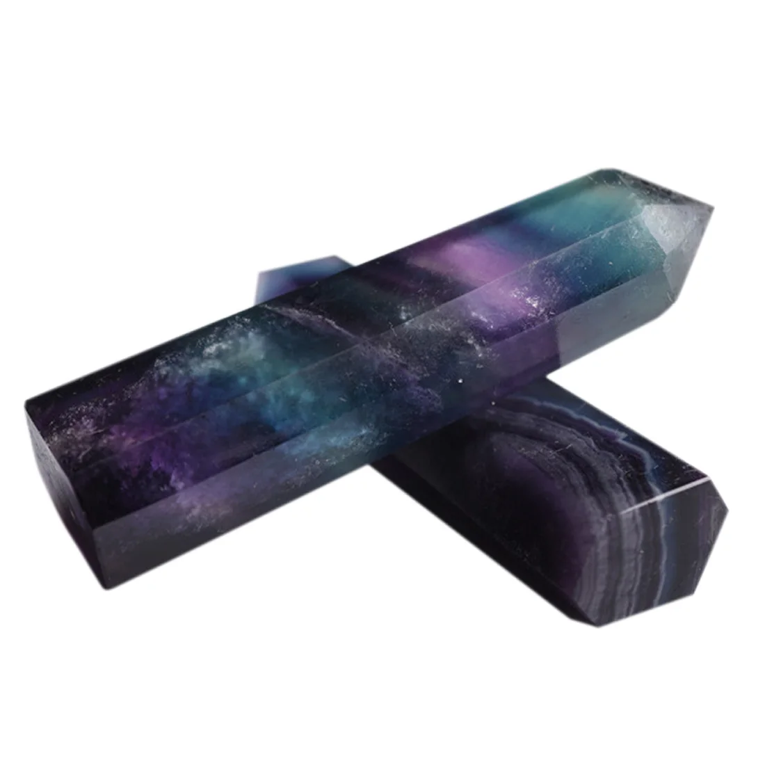 Фигурка для домашнего декора подарок натуральный Радужный лечебный флюорит