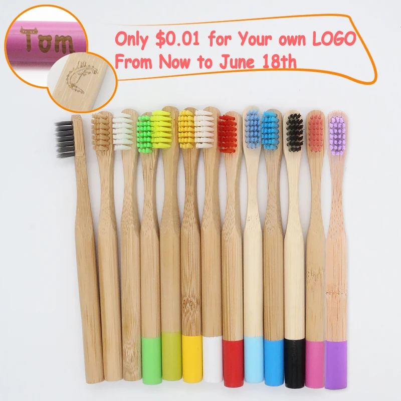 1 шт. зубная щетка из натурального бамбука экологически чистые с низким